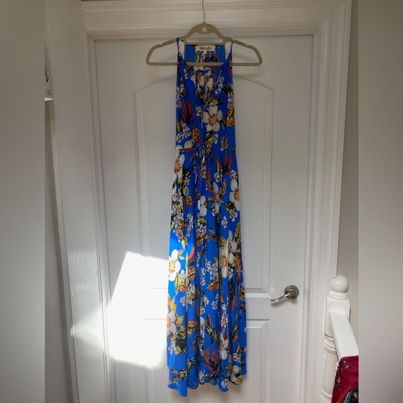 DVF Silk Blue Floral Dress - Picture 1 of 4